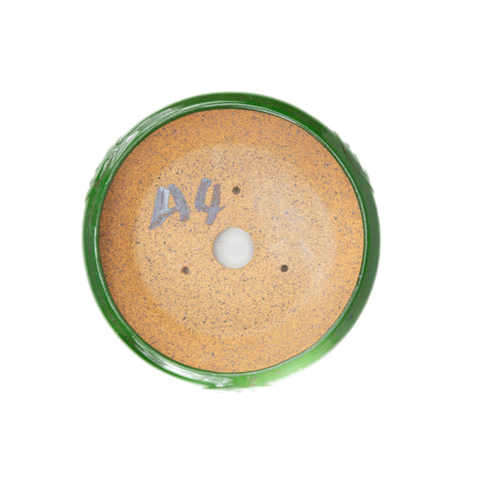 Bonsai Yixing Schale dunkelgrün rund 18cm