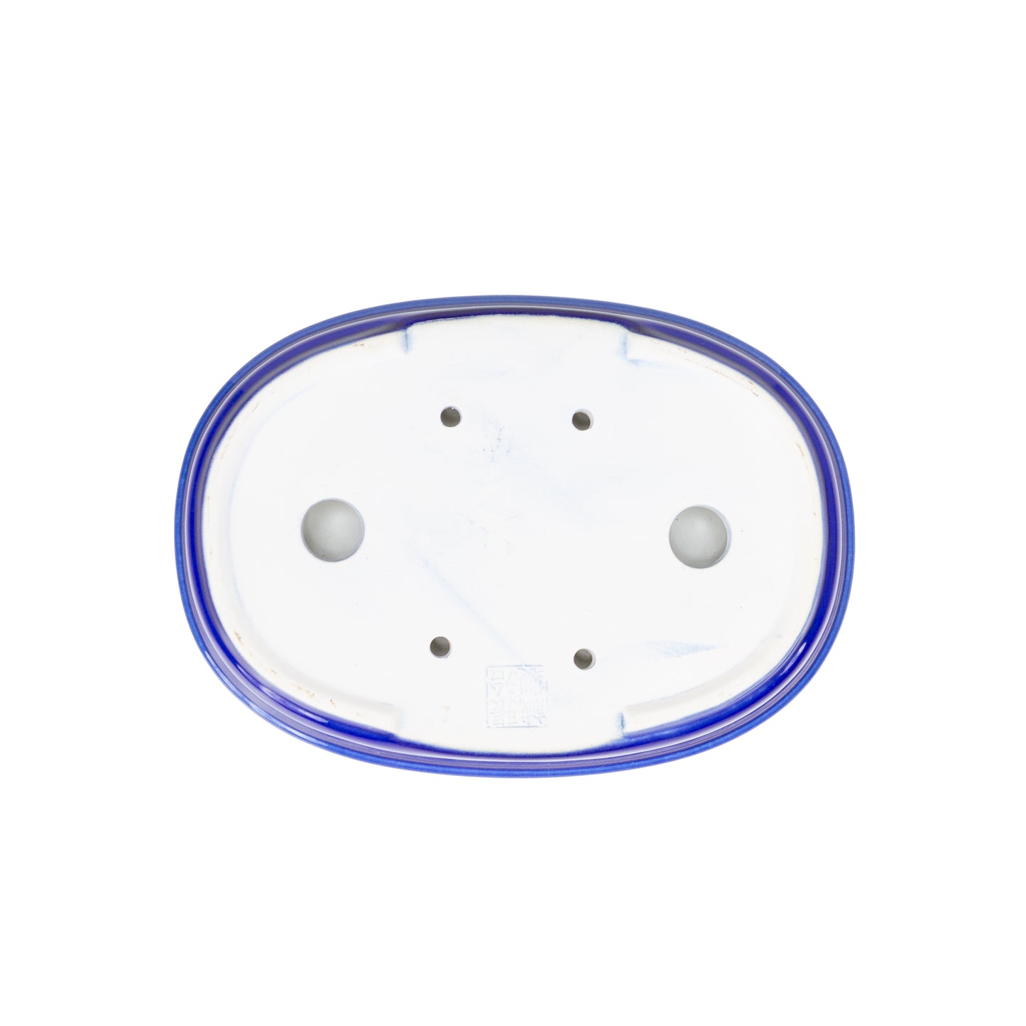 Bonsai Yixing Schale blau oval 21cm