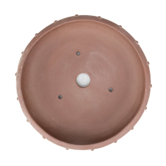 Bonsai Yixing Schale unglasiert Trommel rund 27cm