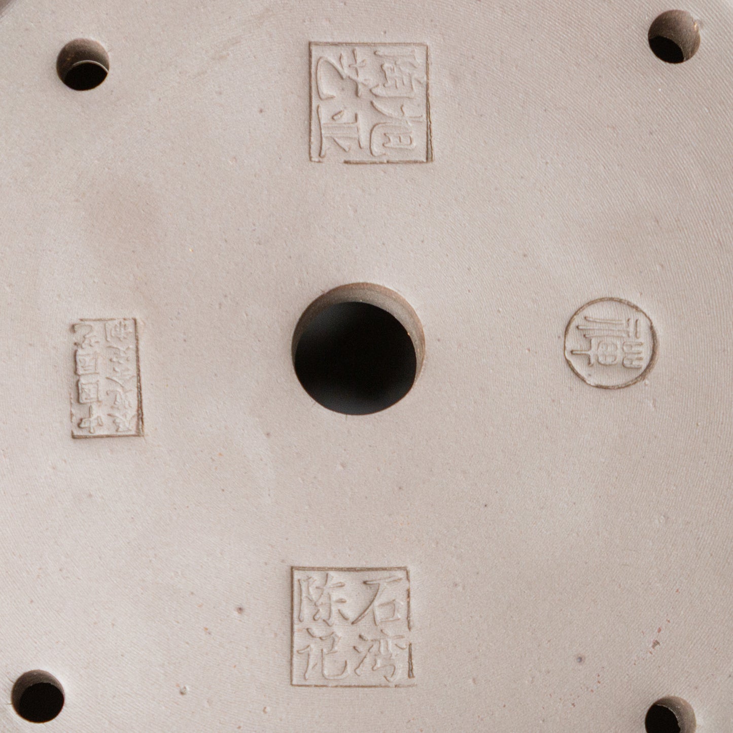 Bonsai Yixing Schale unglasiert Lotus rund 30cm