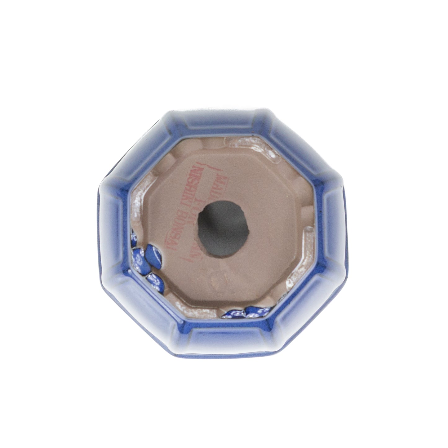 Bonsaischale achteckig Kaskade blau 10cm