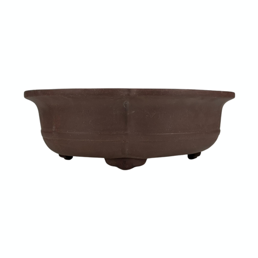 Bonsai-Schale, unglasiert, Mokko, 41 cm