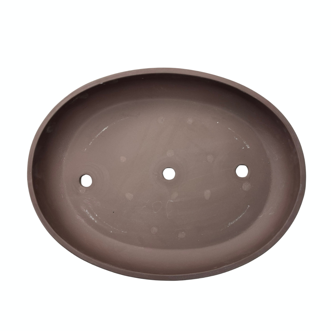 Bonsai-Schale, unglasiert, oval, 47 cm