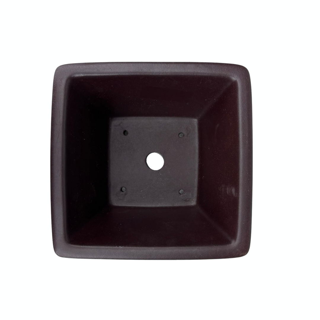 Bonsai-Schale, unglasiert, quadratisch, 14 cm