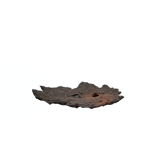 Bonsaiplatte braun mit roten Akzenten 17cm