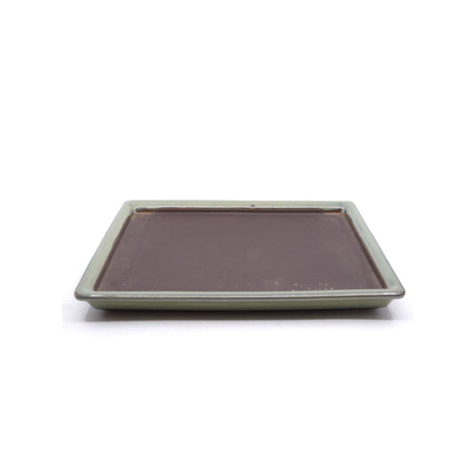 Bonsai Untertasse grün rechteckig 21cm