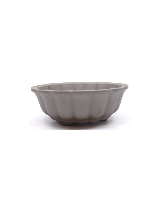 Bonsai pot ongeglazuurd lotus rond 18cm