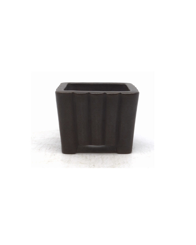 Shohin-Bonsai-Schale Yixing quadratisch 9 cm