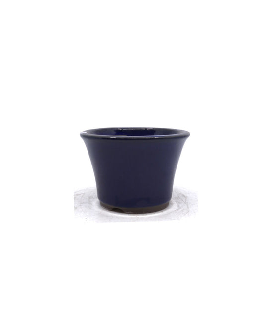 Bonsai pot semi-cascade rond donker blauw 12cm 