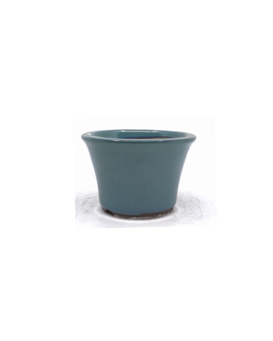 Bonsai pot semi-cascade rond groen 12cm 