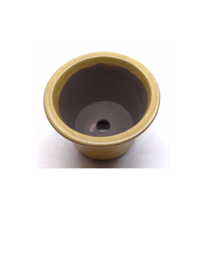 Bonsai pot semi-cascade rond oker 12cm