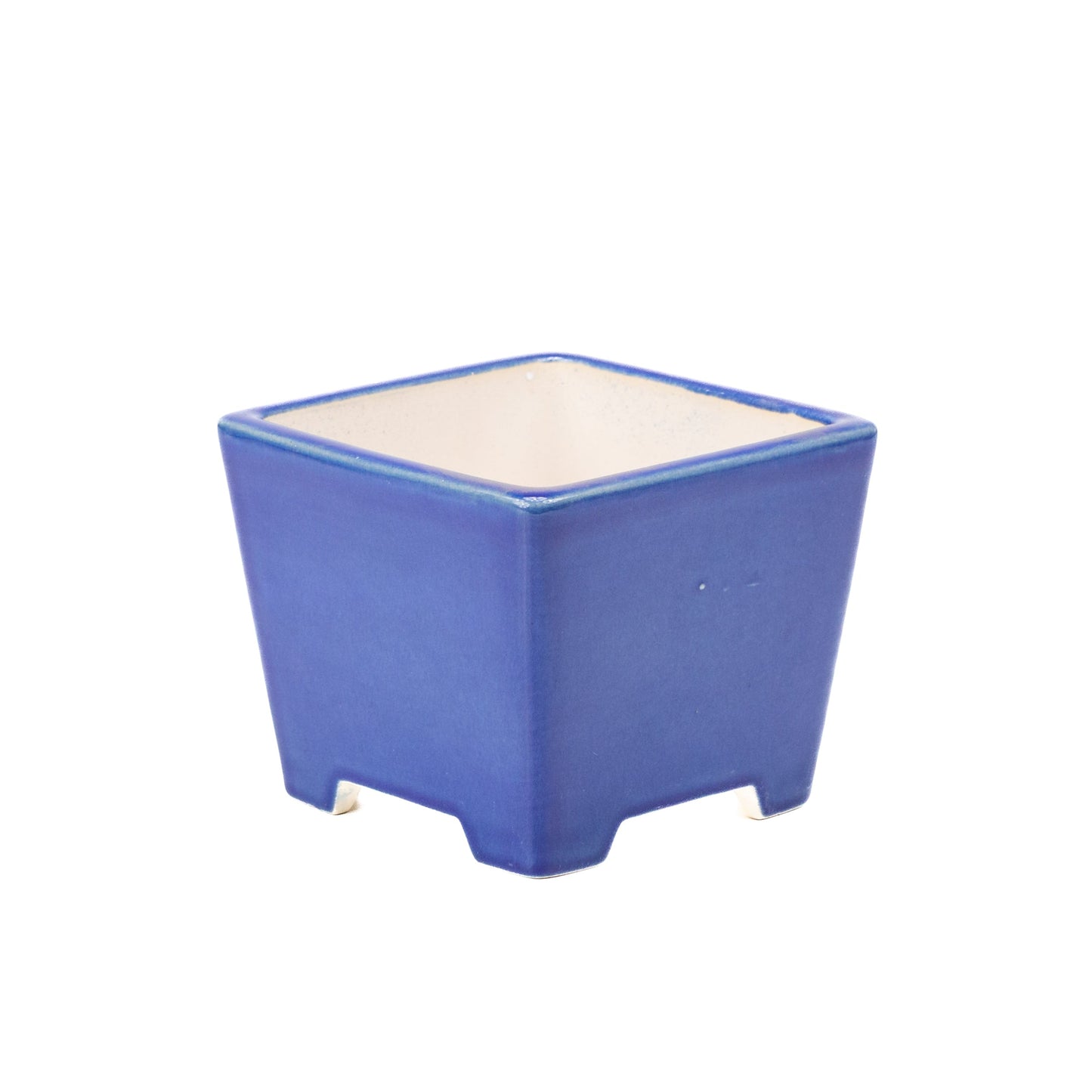 Bonsaischale blau Halbkaskade quadratisch 14cm, Höhe 12cm