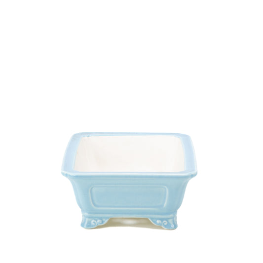 Bonsai Yixing Schale hellblau Rechteck 27cm