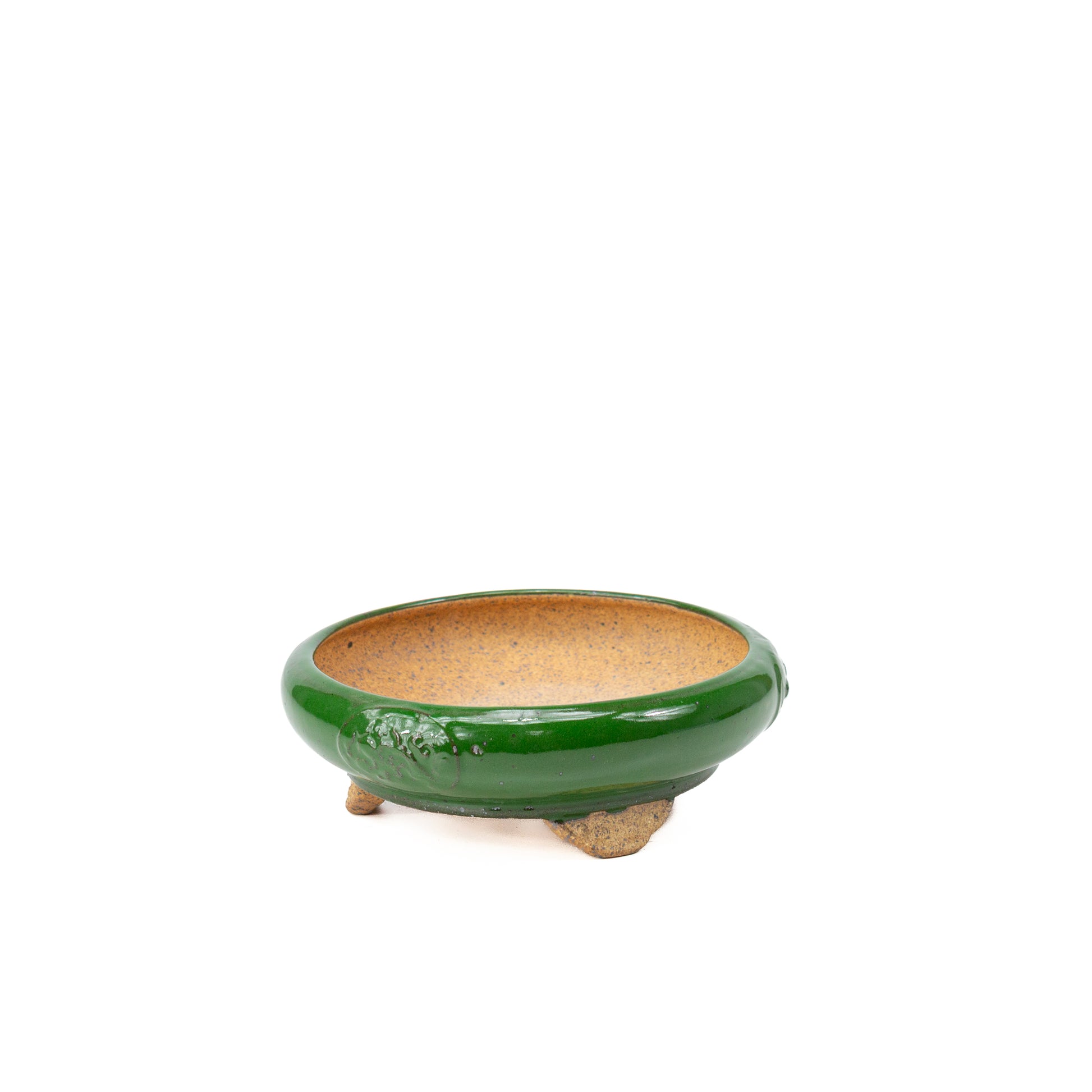 Bonsai Yixing pot donker groen rond 18cm