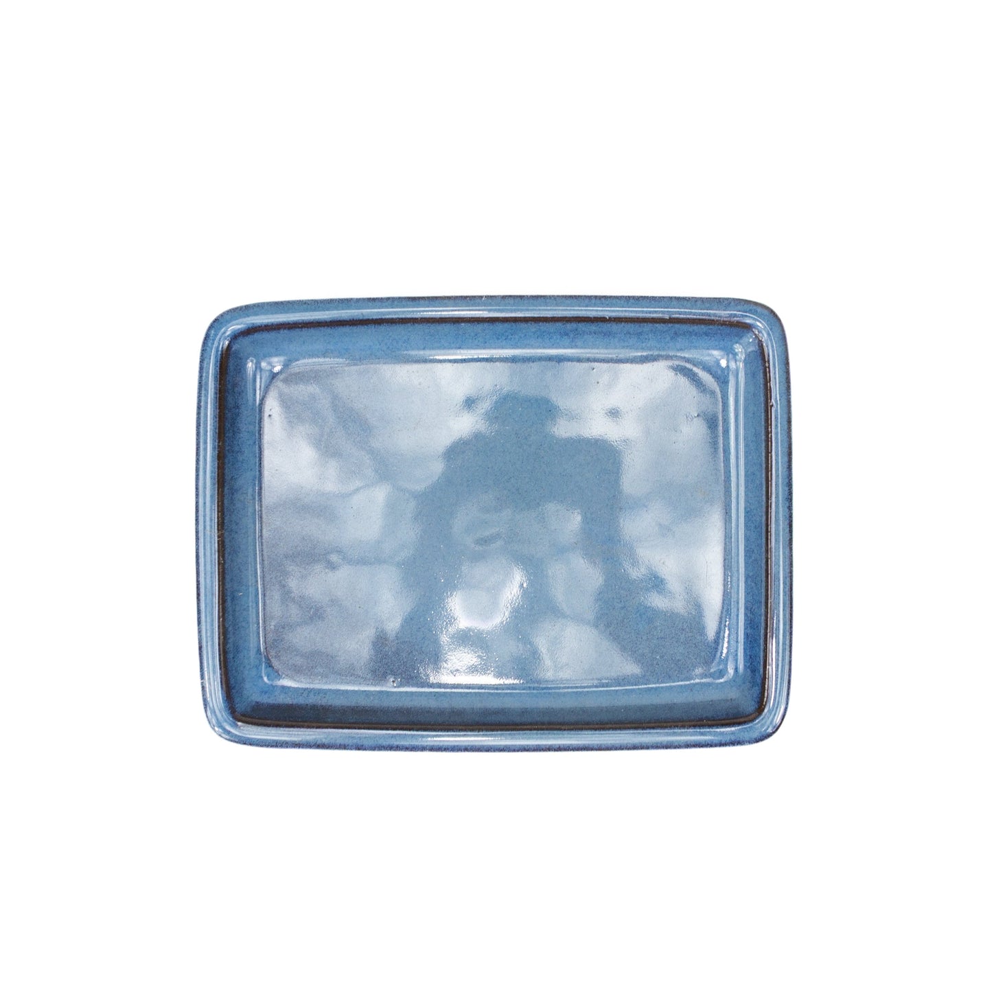 Bonsai-Untersetzer blau rechteckig 18 cm