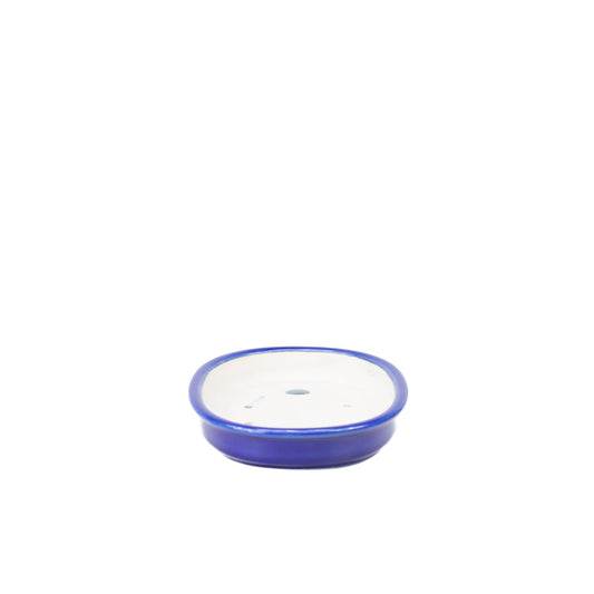 Bonsai Yixing Schale blau oval 21cm