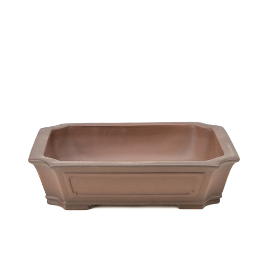 Bonsai Yixing Schale unglasiert Rechteck 34cm