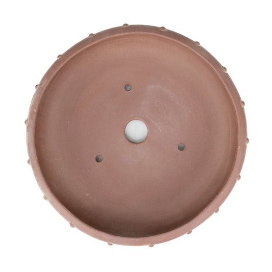 Bonsai Yixing Schale unglasiert Trommel rund 27cm