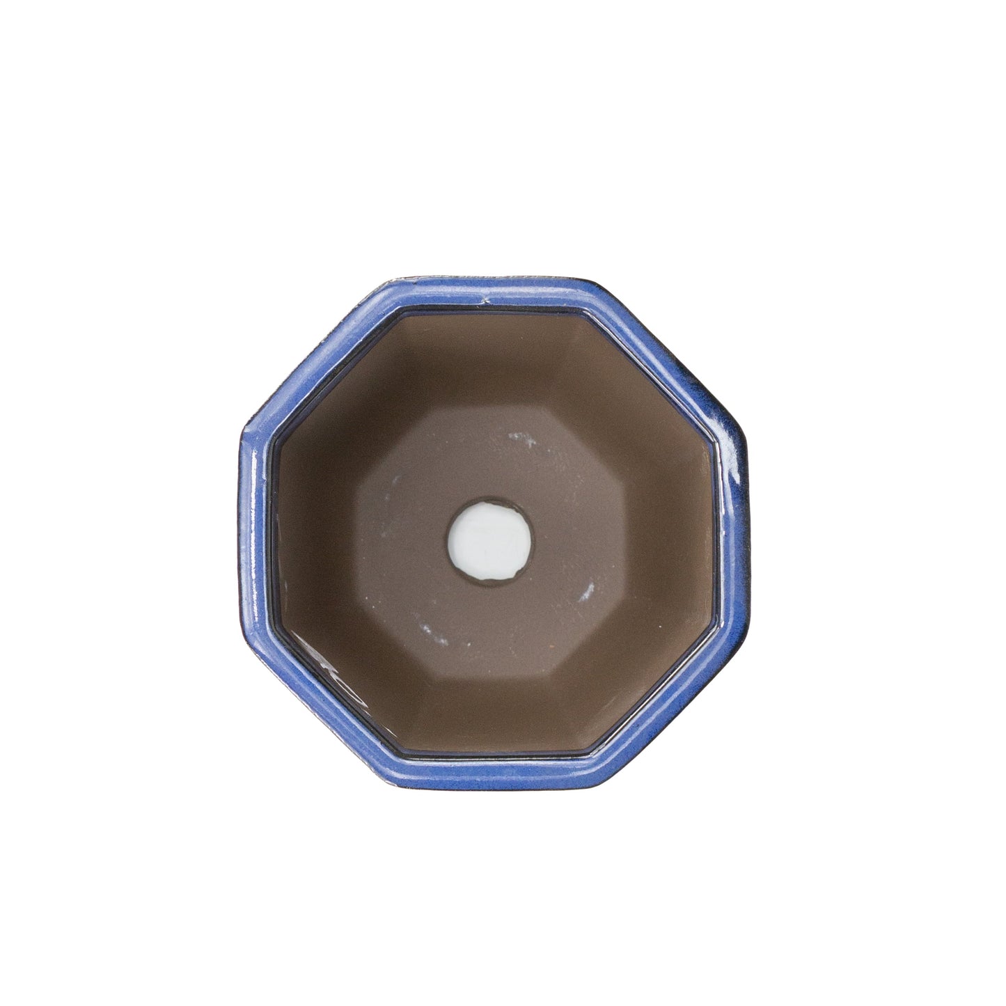 Bonsaischale achteckig Kaskade blau 10cm