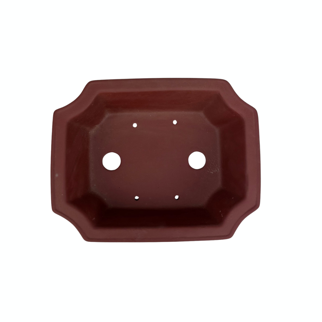 Bonsai-Schale, unglasiert, rechteckig, 18 cm