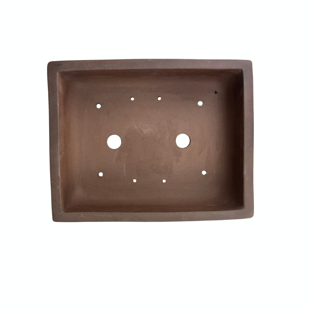 Bonsai-Schale, unglasiert, rechteckig, 41 cm