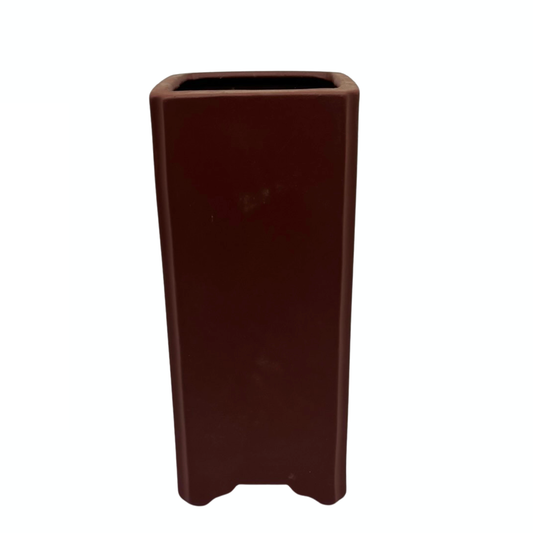 Bonsai-Topf - quadratisch, kaskadenförmig, unglasiert (10 cm breit)