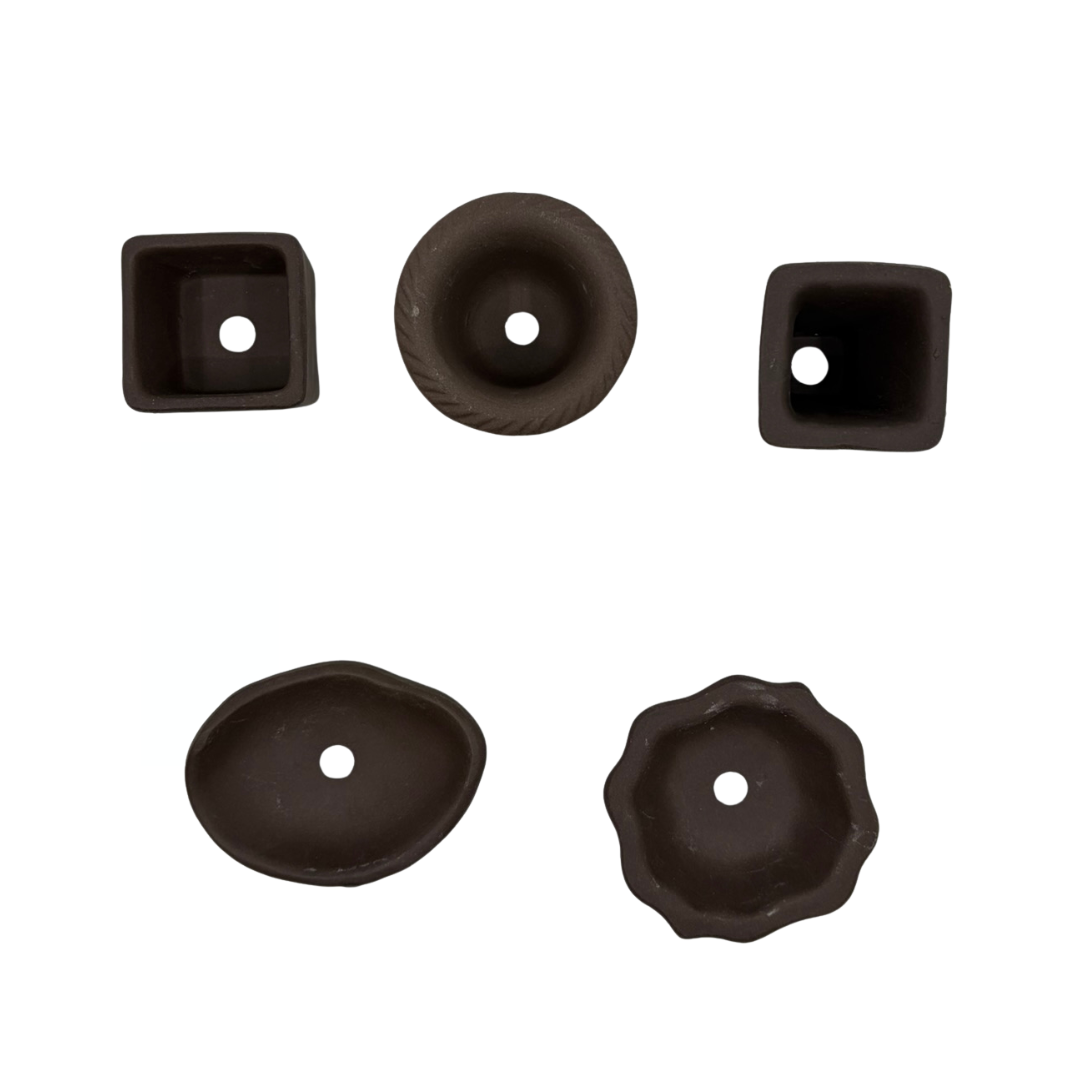 Mame Topf-Set aus 5 unglasierten Töpfen (4-7cm breit)