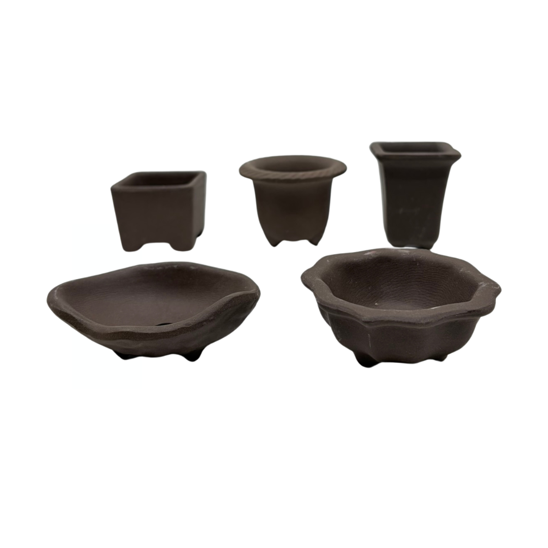 Mame Topf-Set aus 5 unglasierten Töpfen (4-7cm breit)