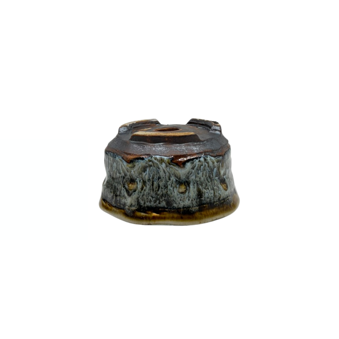 Shohin Bonsai Schale braun creme René Lecocq 9cm