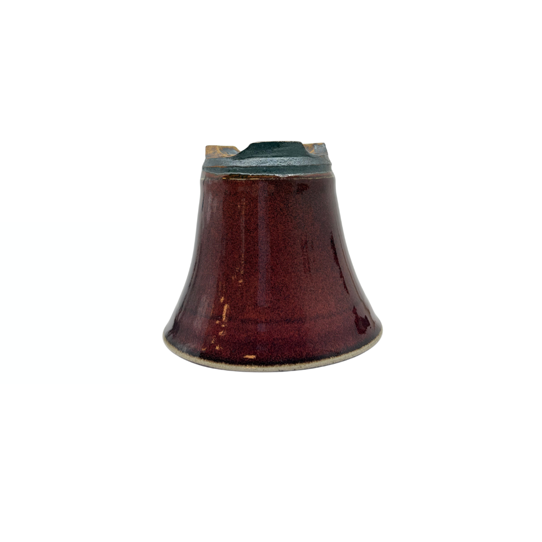 Bonsai-Schale rot Kaskade mit schwarzen Flecken René Lecocq 12cm