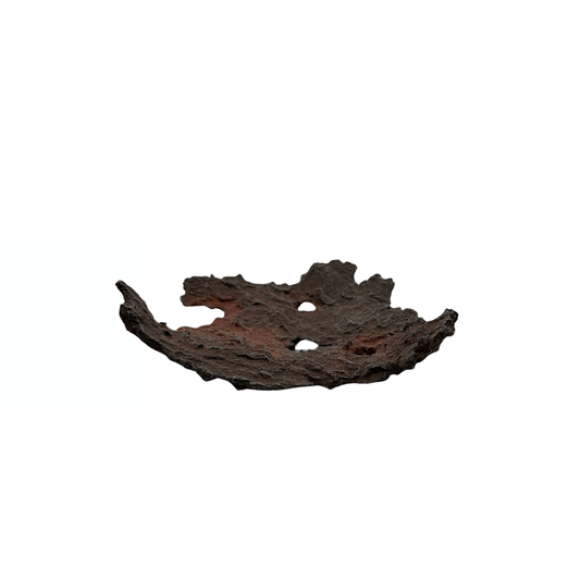 Bonsai-Schale braun mit roten Akzenten 18cm