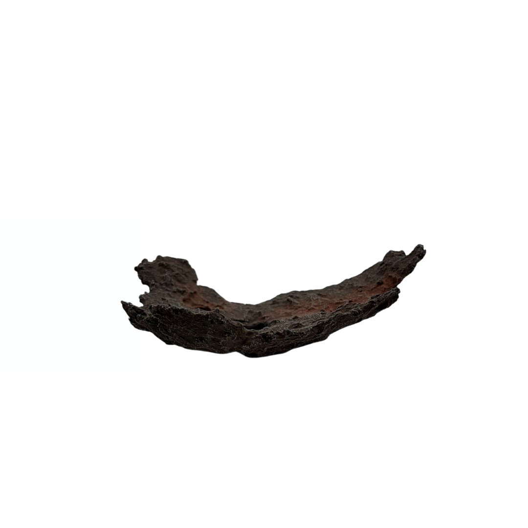 Bonsai-Schale braun mit roten Akzenten 18cm