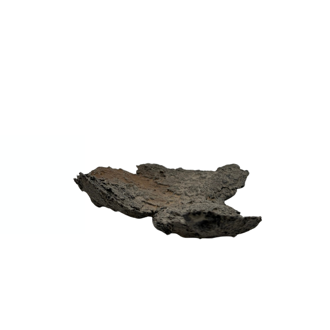 Bonsai-Schale grau mit beigefarbenen Akzenten 18 cm