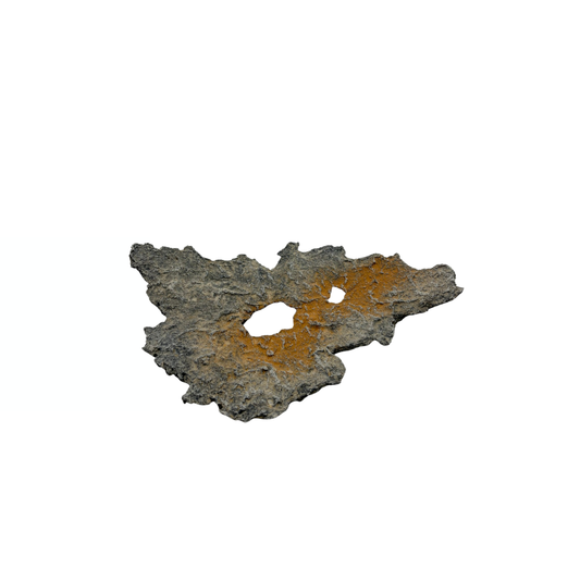 Bonsaischale hellgrau mit orangefarbenen Akzenten 19cm