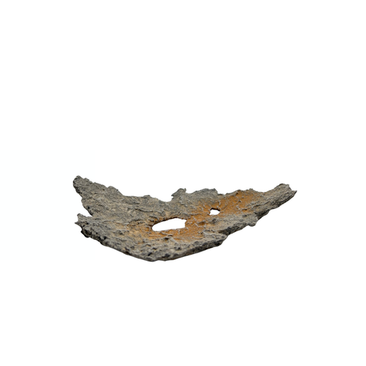 Bonsaischale hellgrau mit orangefarbenen Akzenten 19cm