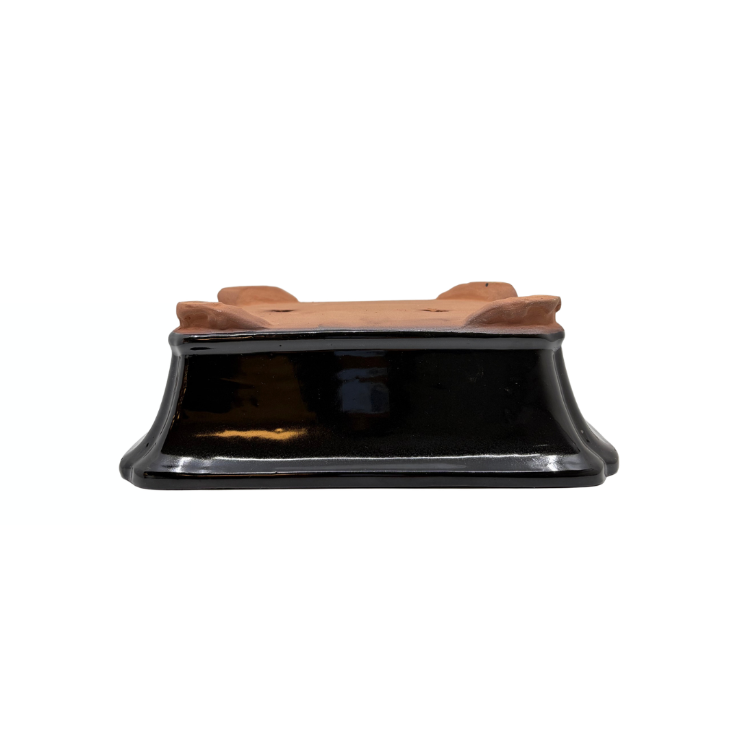 Bonsai-Schale, schwarz, rechteckig, 27 cm – Set