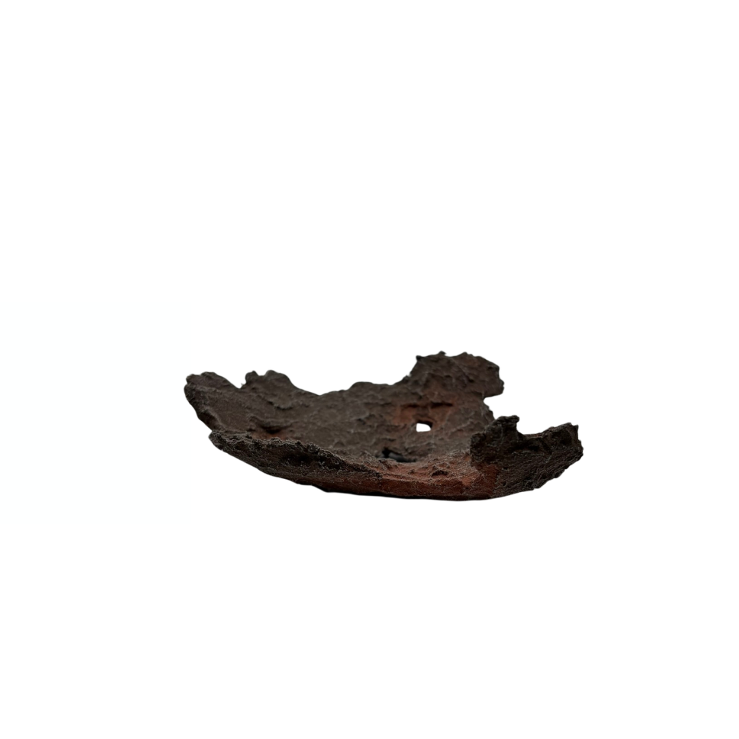 Bonsai-Schale braun mit roten Akzenten 18cm