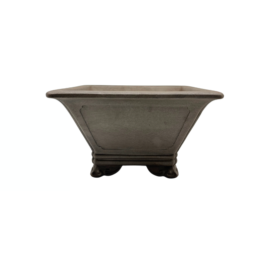 Bonsaischale unglasiert – Semi-Kaskade – quadratisch – 26 cm