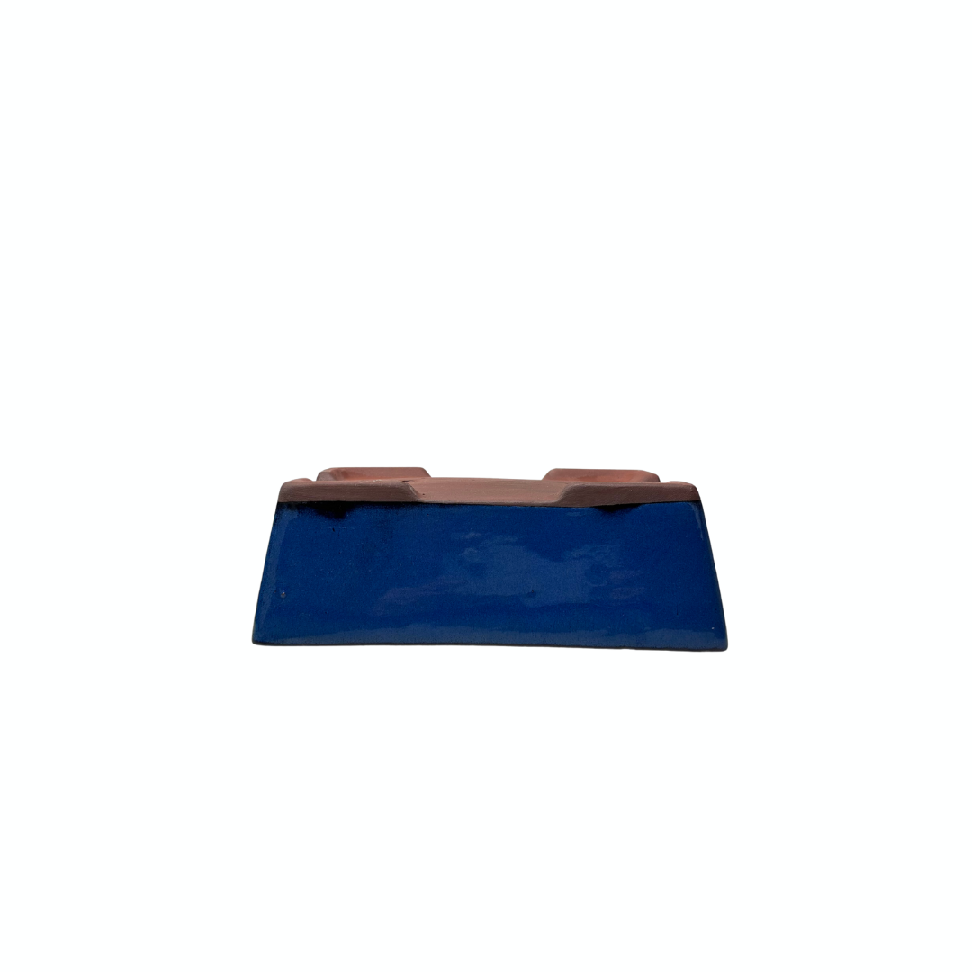Bonsai-Schale blau rechteckig 15 cm - Set