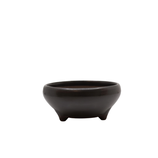 Bonsai-Schale matt schwarz rund 16 cm