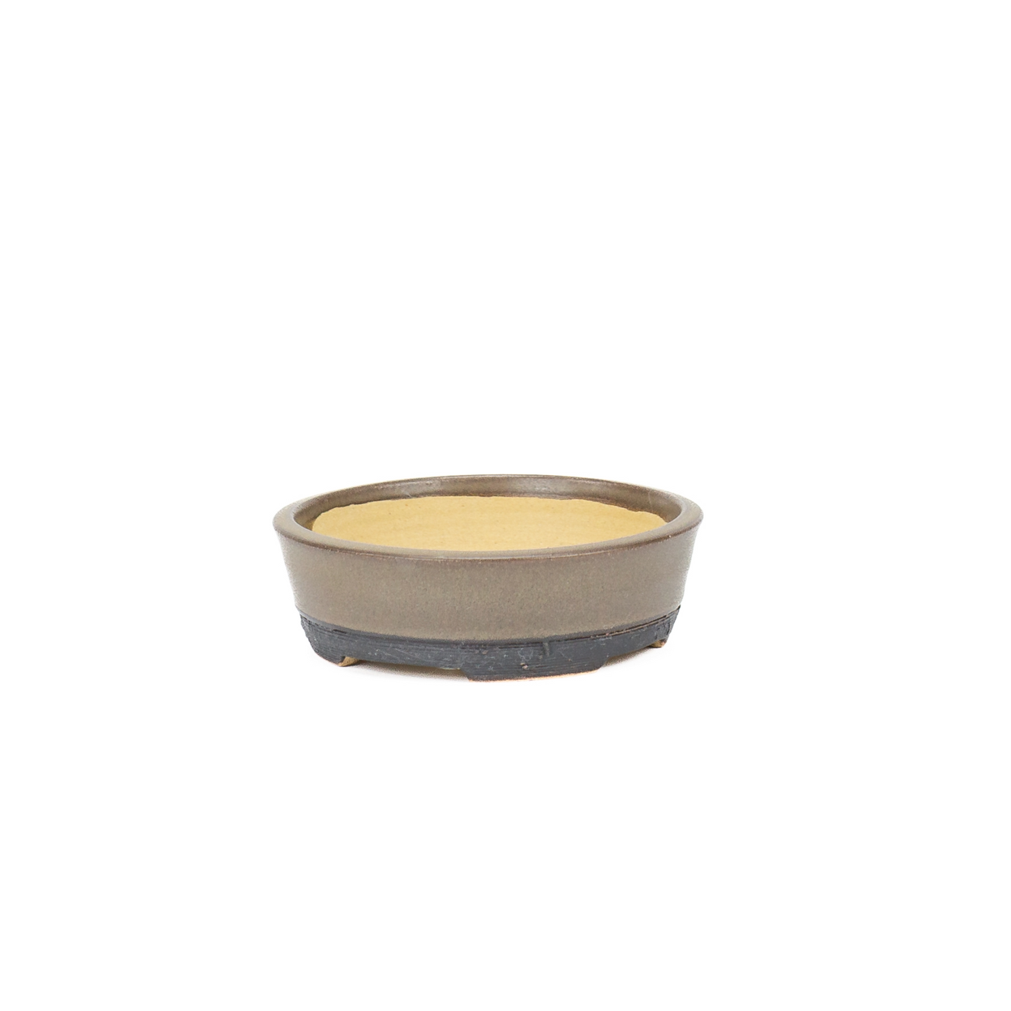 Bonsaischale braun matt rund 11,3cm
